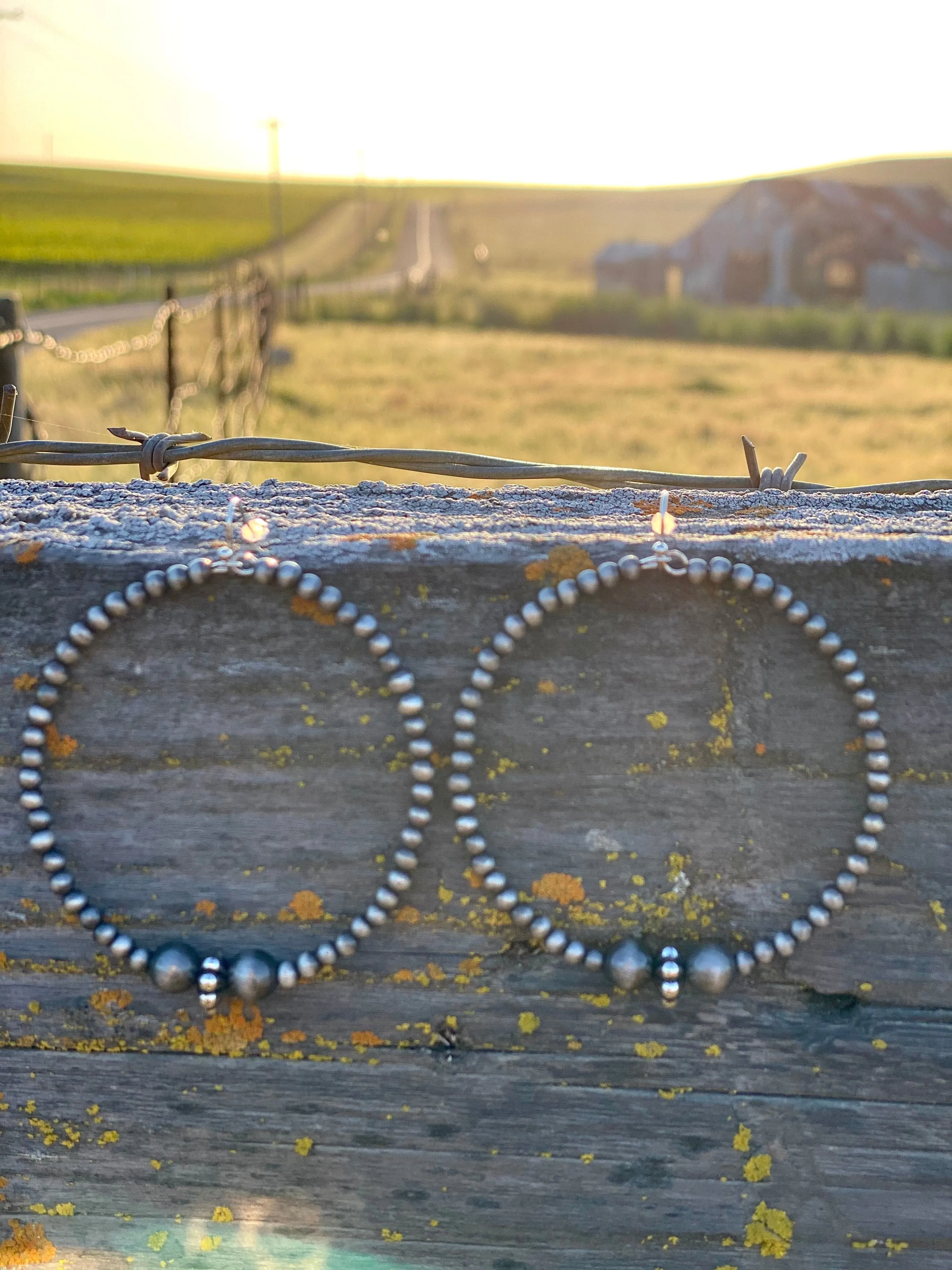 The Kennewick Silver Navajo Pearl Hoop Earring