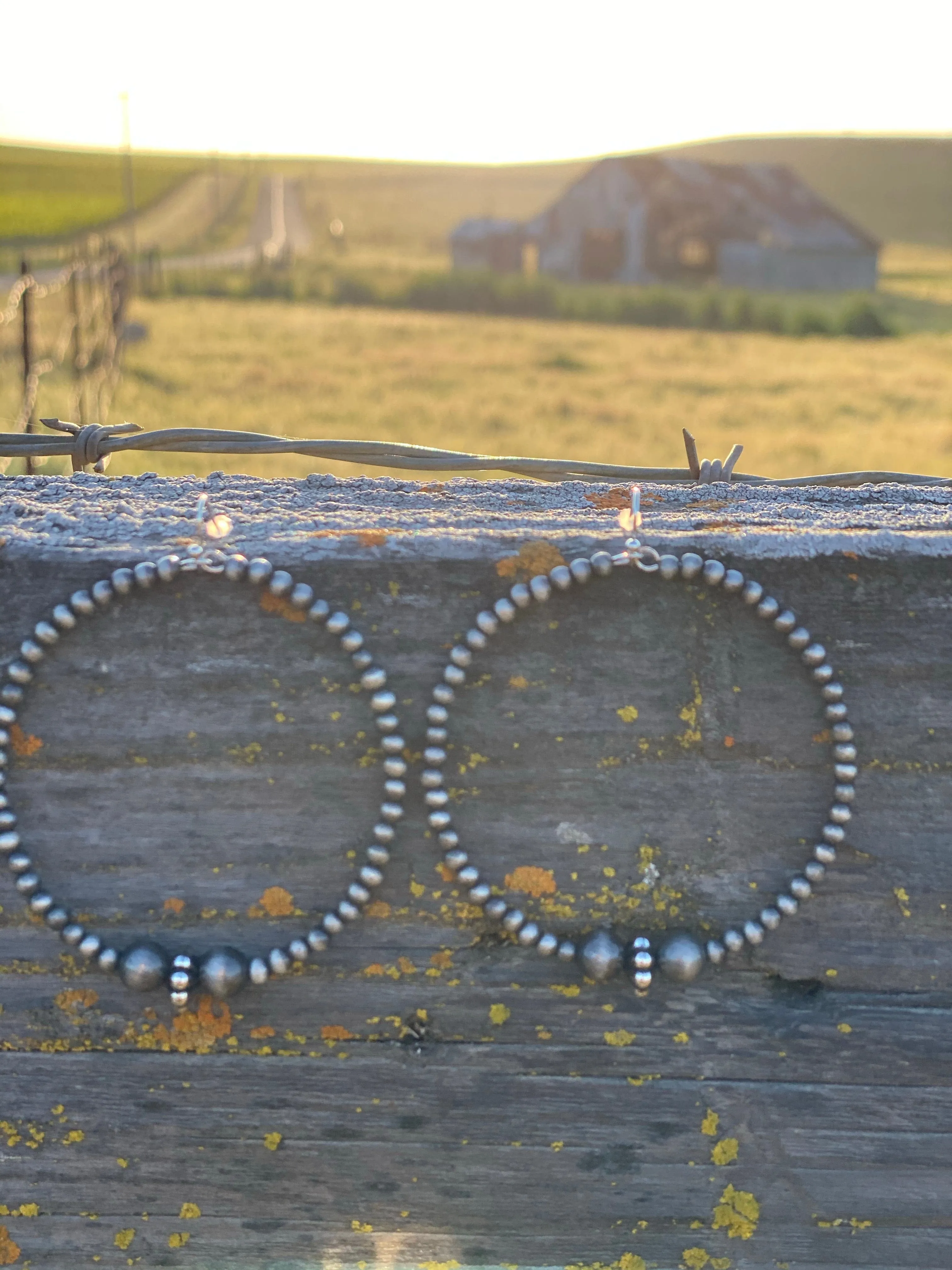 The Kennewick Silver Navajo Pearl Hoop Earring