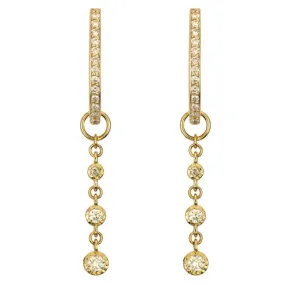 Three Stories Classic 14K Hammered Bezel Diamond Earrings