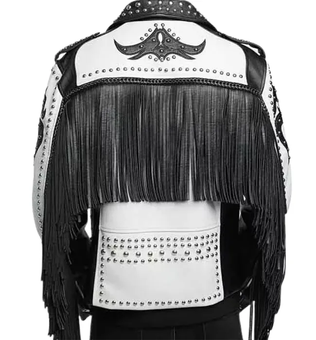 Tribal Rock Punk Gothic Rivet Biker Jacket