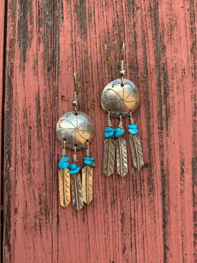 Turquoise Dreamcatcher earrings