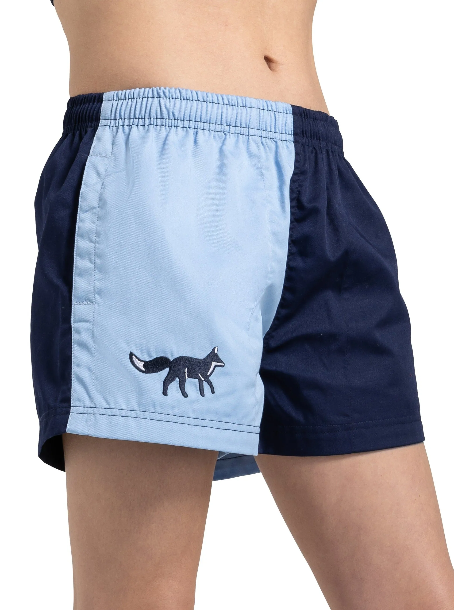 Unisex Harlequin Shorts - Blue and Navy