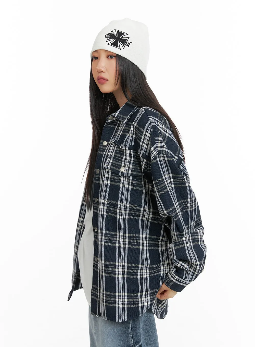 Unisex Plaid Flannel Shirt CM418