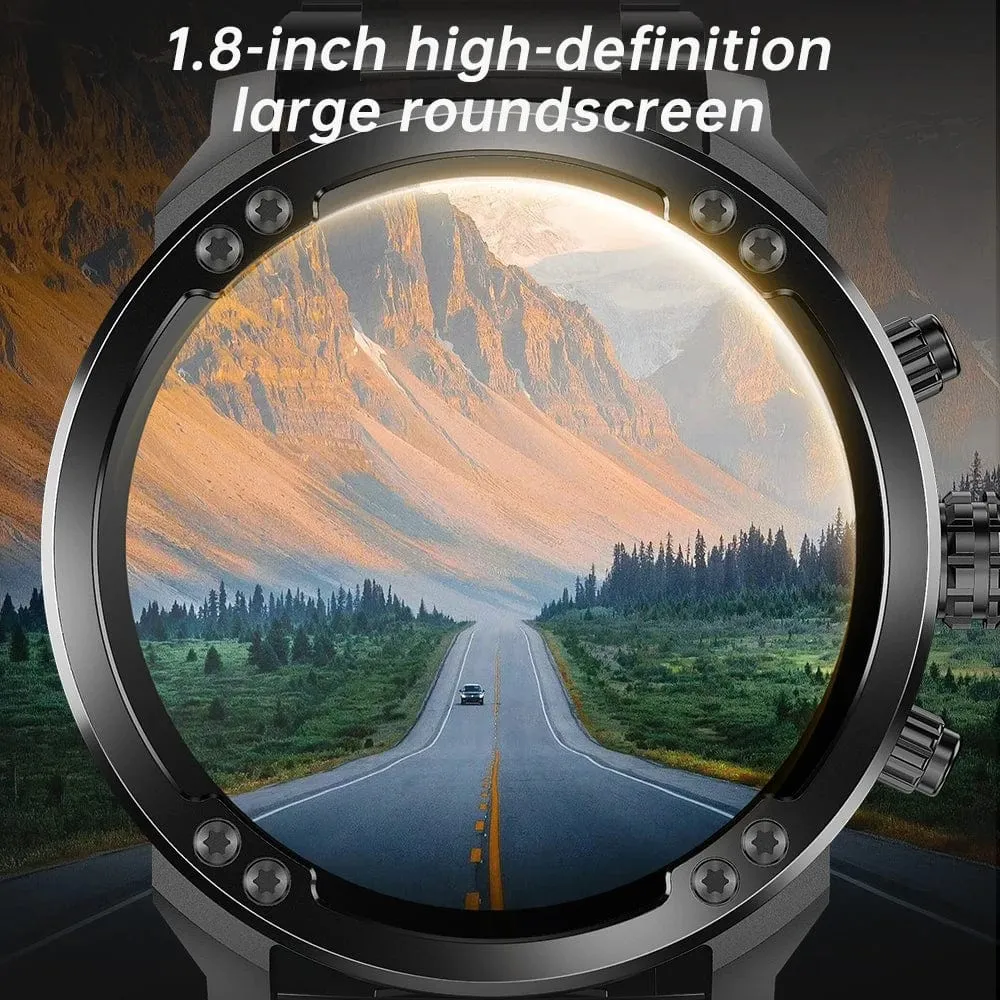 VALDUS 1.8 Inch HD Big RoundScreen Support Heart Rate Blood Pressure Smartwatch Bluetooth Call Function VS53 Fashion Smart Watch