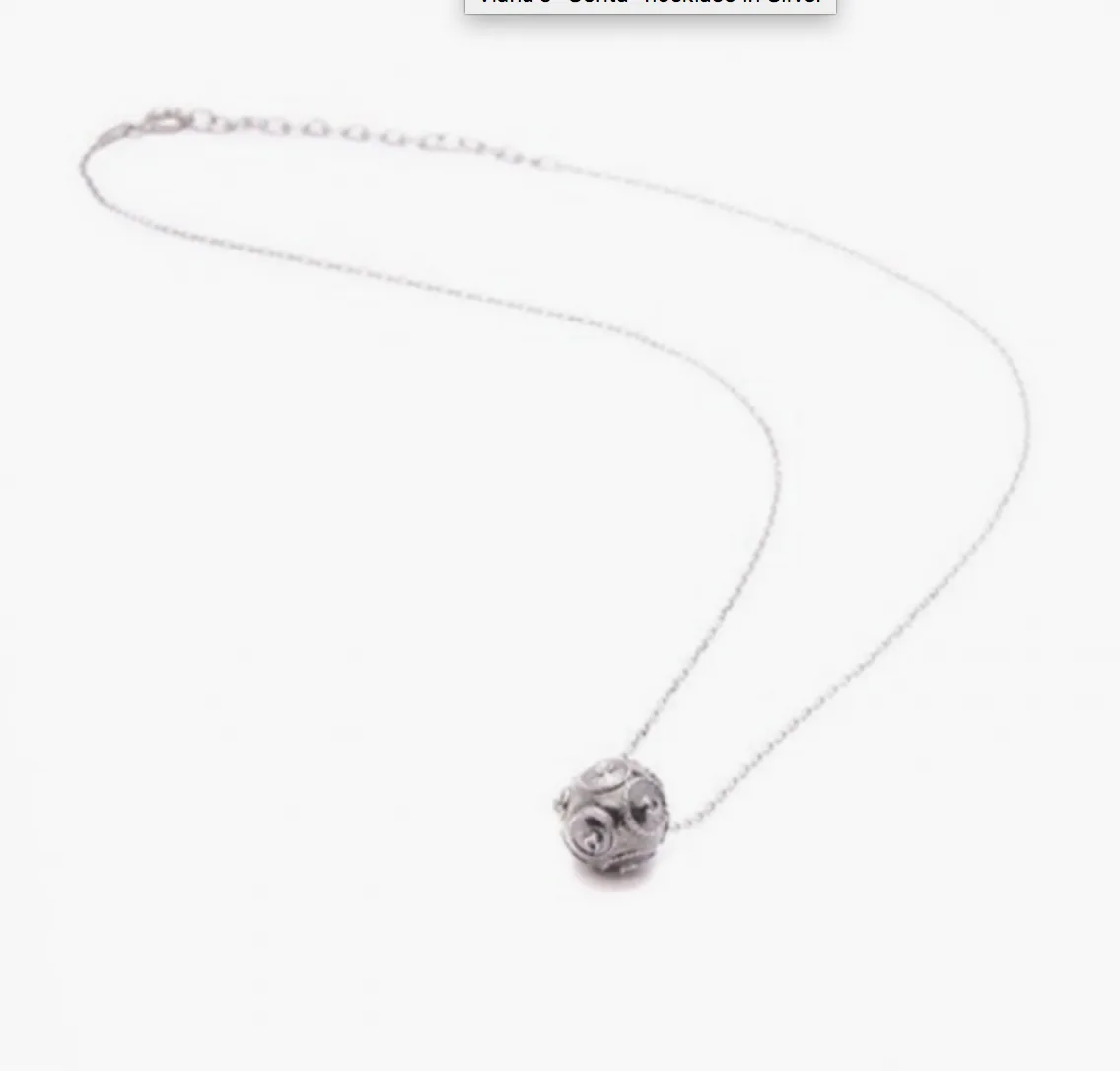 Viana's Conta Necklace - Silver