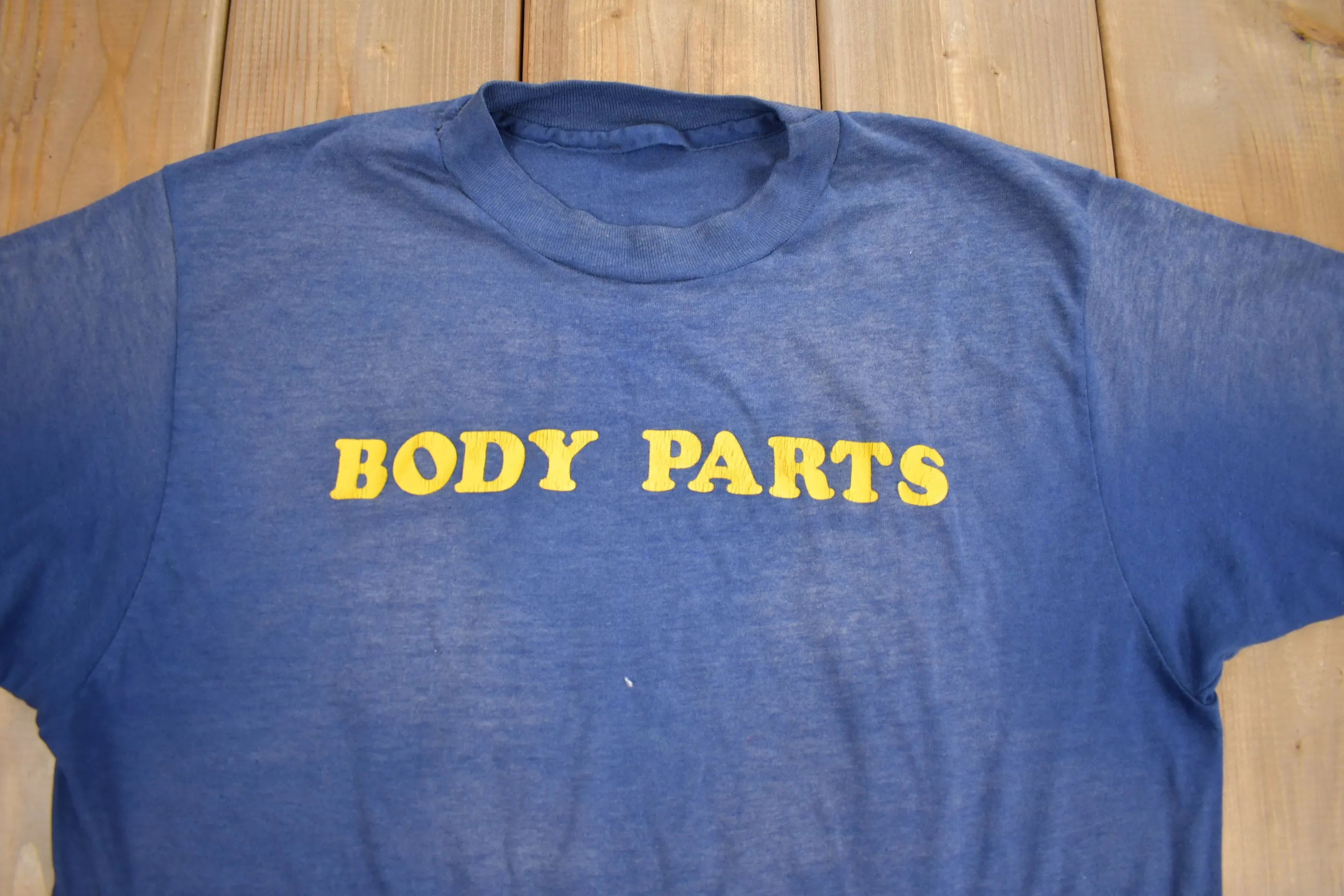 Vintage 1970s "Body Parts" Illinois Auto Parts Graphic T Shirt / Vintage T Shirt / True Vintage / Single Stitch / Made In USA