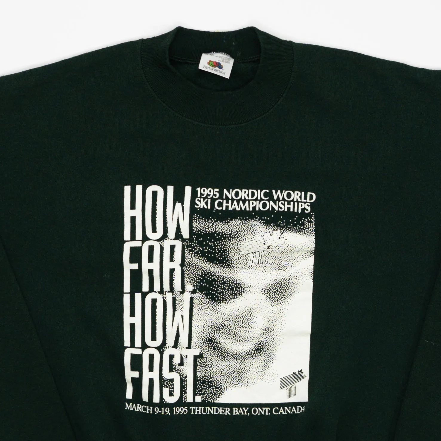 Vintage '95 Green Nordic World Ski Championship Crewneck (L)