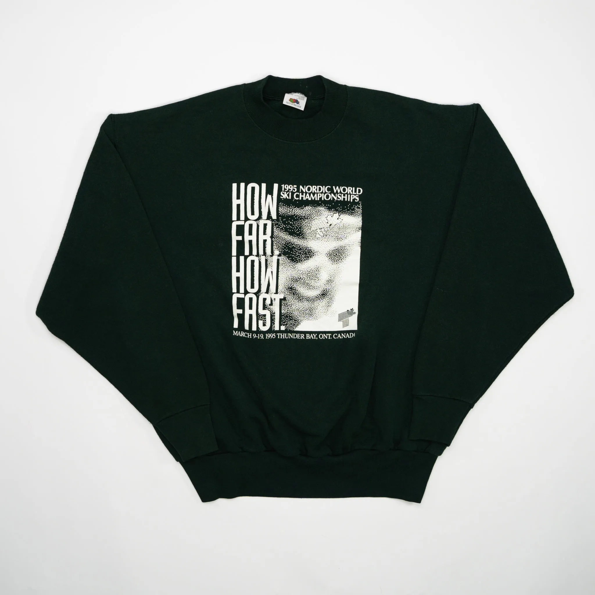 Vintage '95 Green Nordic World Ski Championship Crewneck (L)