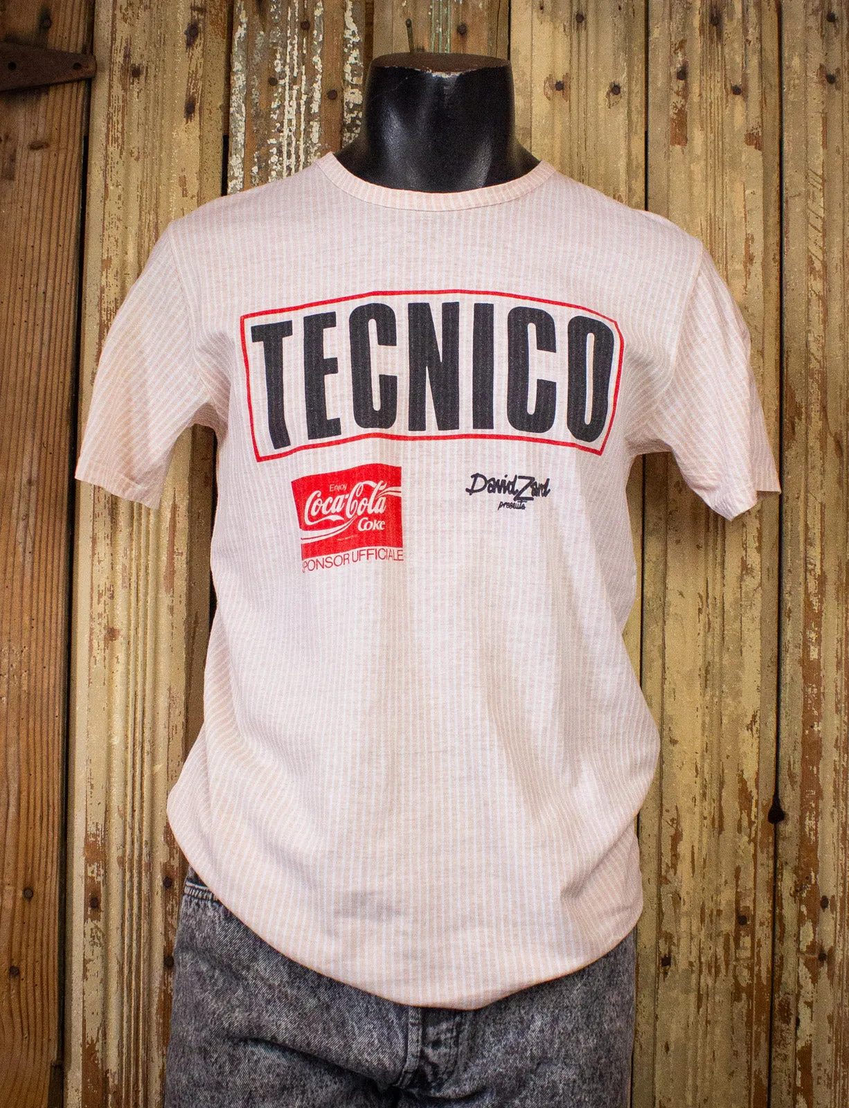 Vintage Madonna Tecnico Italian Crew Concert T Shirt 1987 Pink M