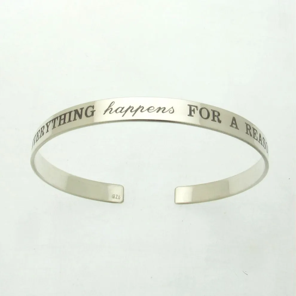 Women's Birthday Gift - Custom Sterling Silver Bracelet