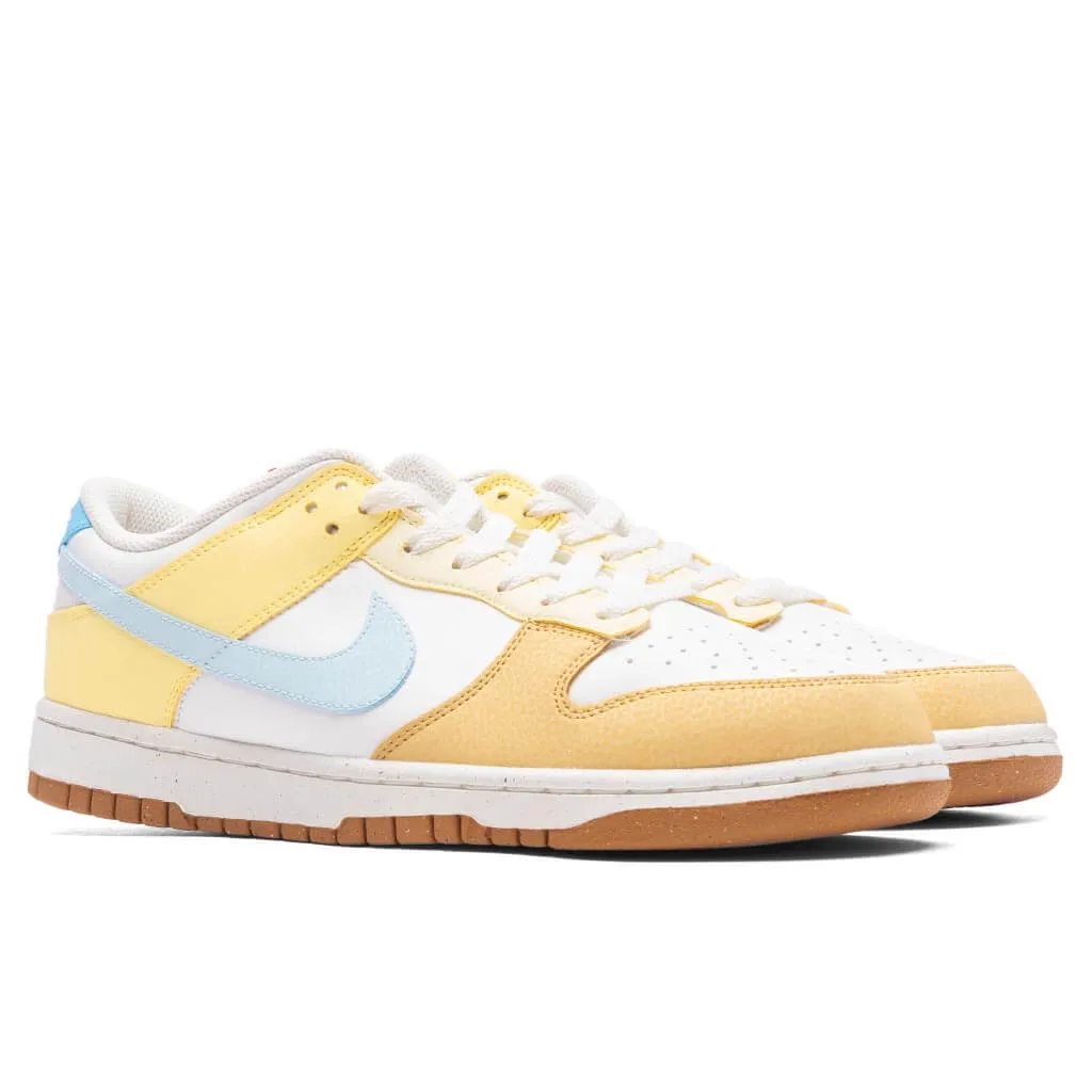 Women's Dunk Low 'Soft Yellow' - Summit White/Glacier Blue/Aquarius Blue