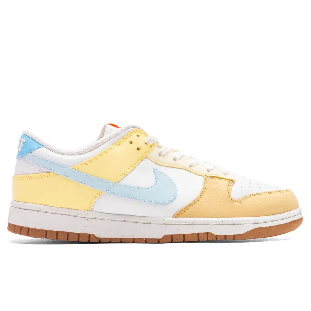 Women's Dunk Low 'Soft Yellow' - Summit White/Glacier Blue/Aquarius Blue