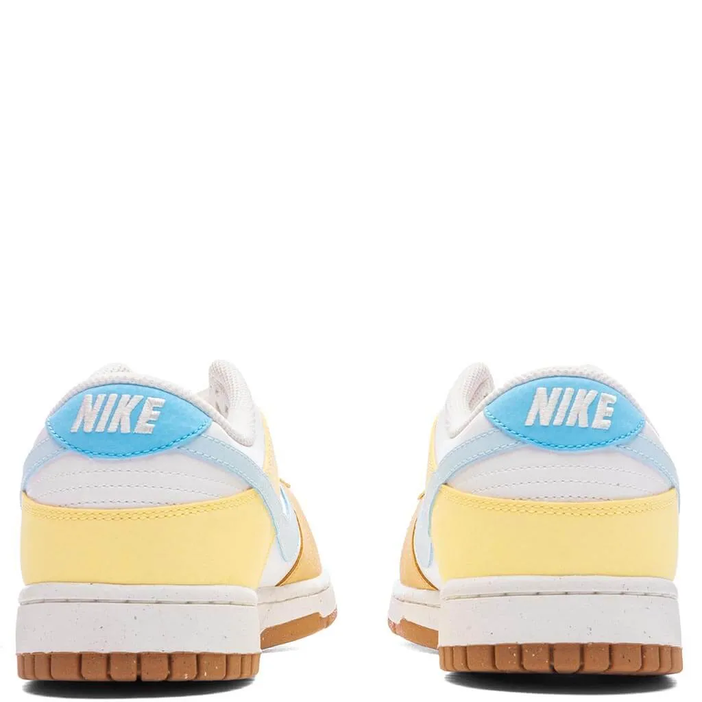 Women's Dunk Low 'Soft Yellow' - Summit White/Glacier Blue/Aquarius Blue