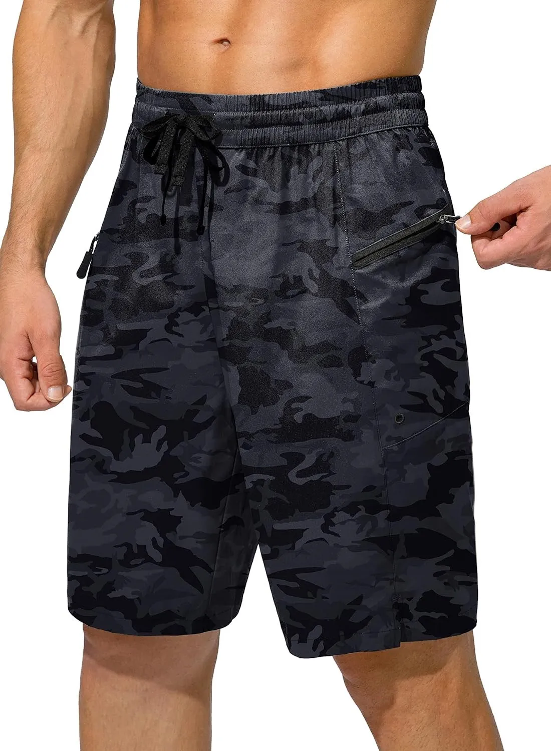 Zipper Pockets Beach Shorts